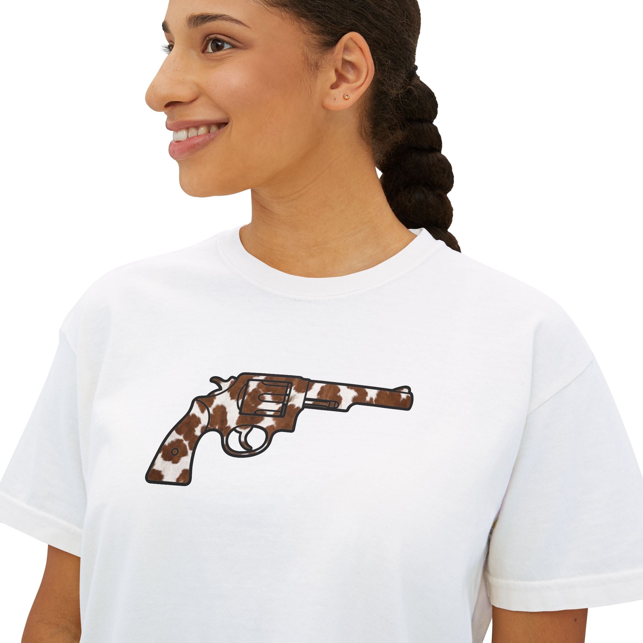 The Cowhide Collection-Revolver-Women's Boxy Tee