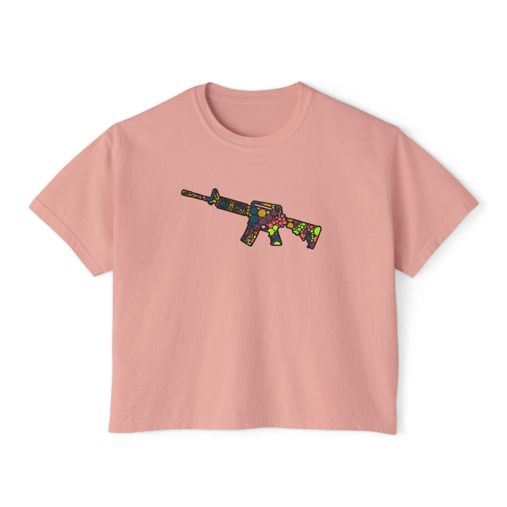 The Dots Collection- AR-15 Graphic-Women's Boxy Tee