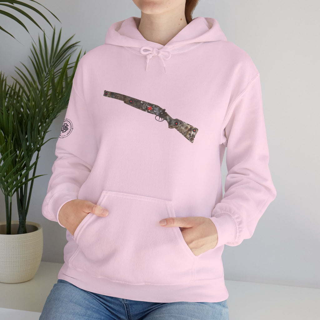 Vintage Metal Shotgun Target Graphic Hoodie