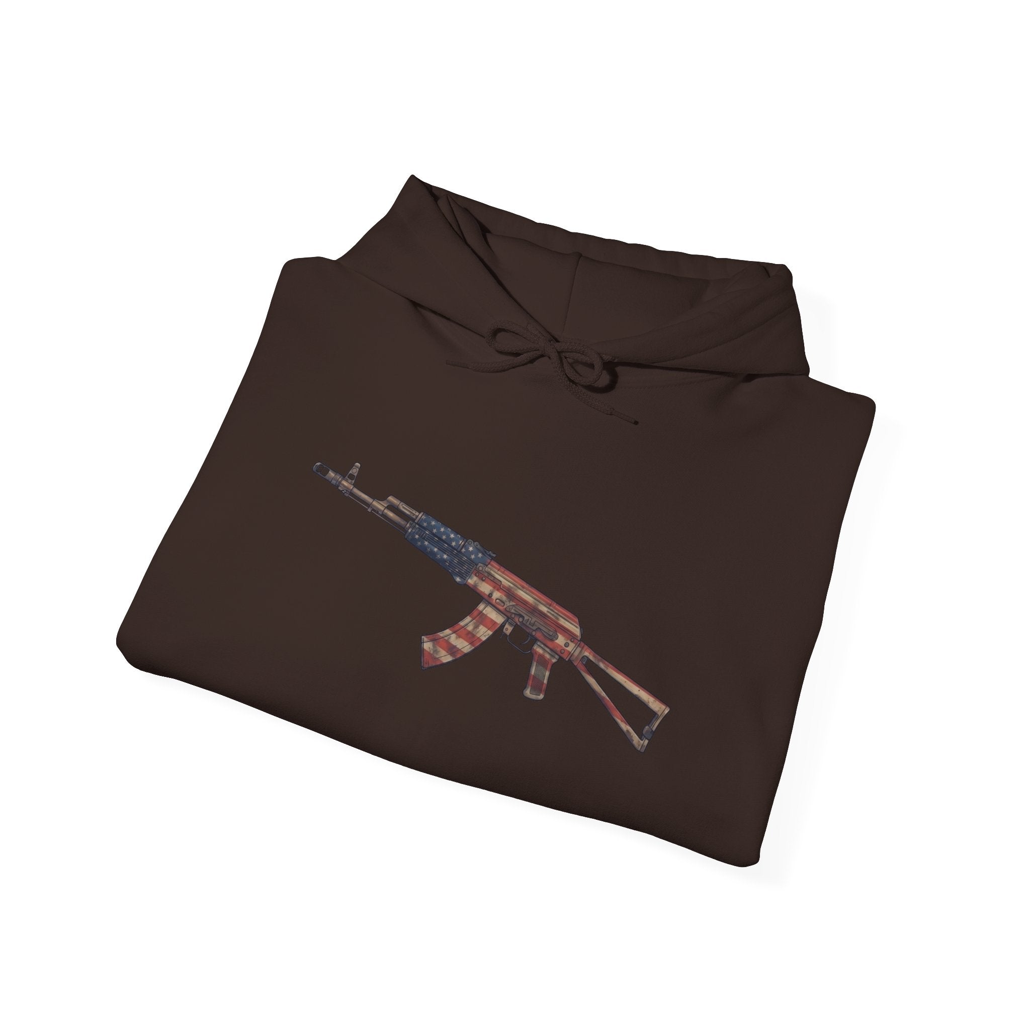 United States Flag AK-47 Graphic Hoodie