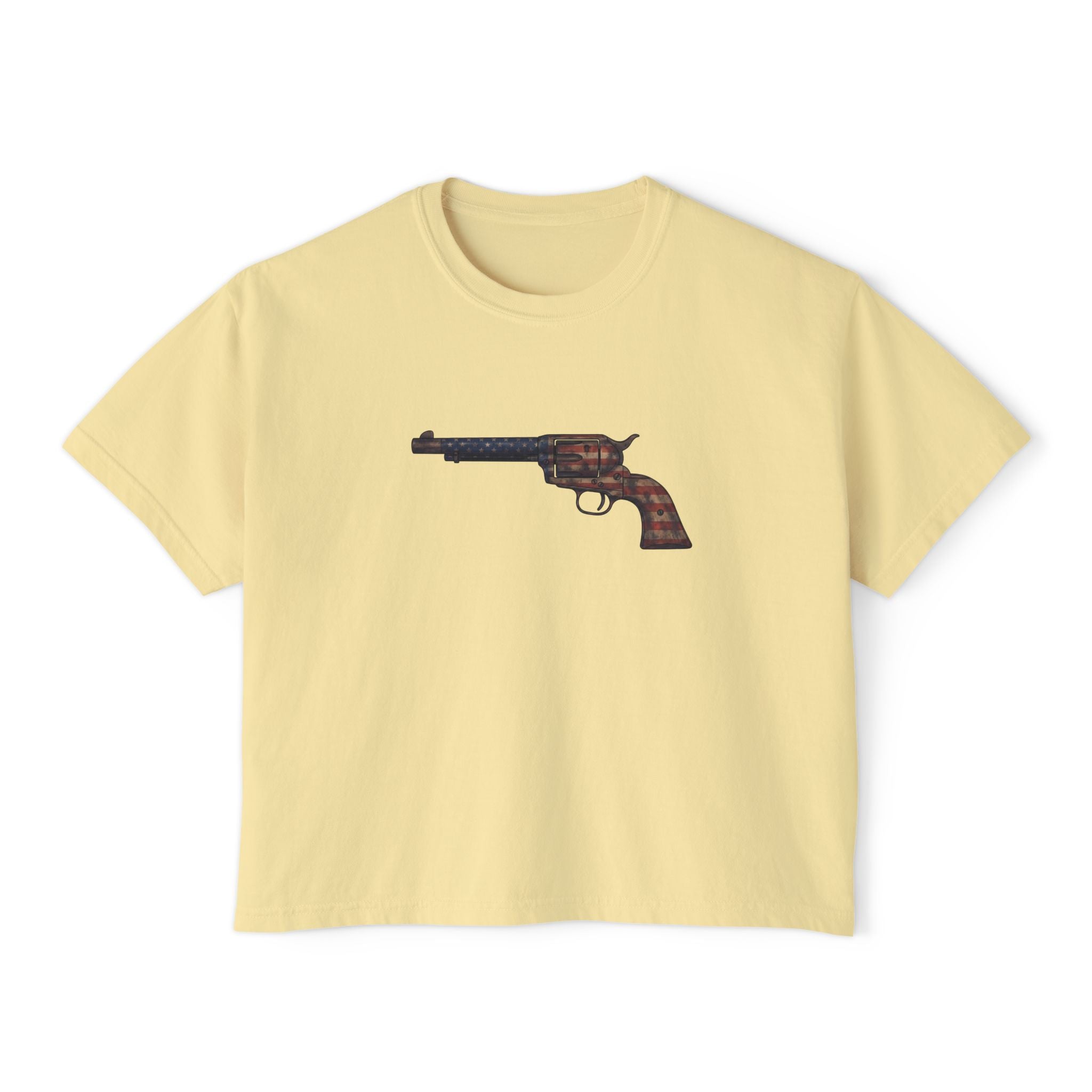 The US Flag Collection-Revolver- Women's Boxy Tee