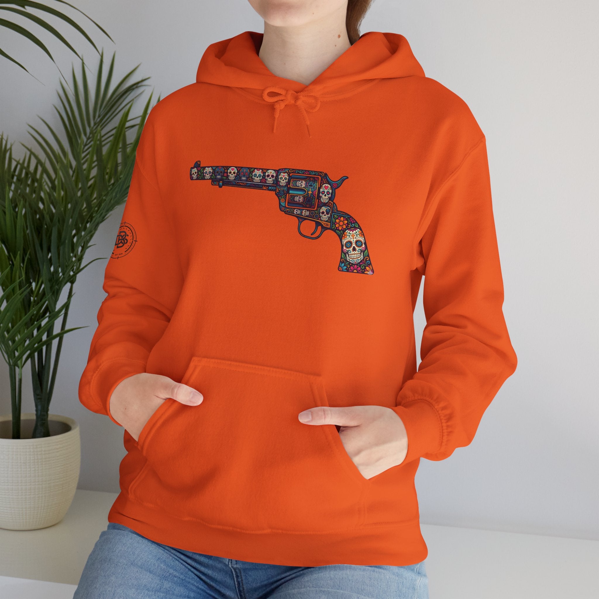 Sugar Skull Revolver Graphic Hoodie