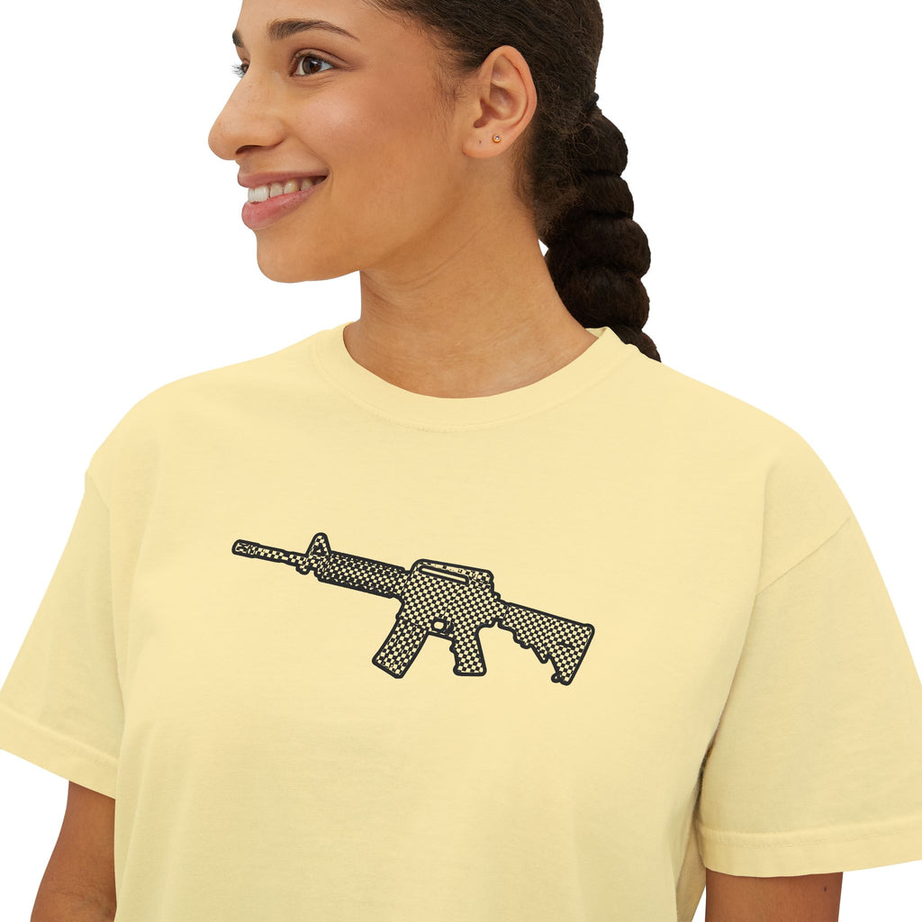 The Checker Collection-AR Rifle-Women's Boxy Tee