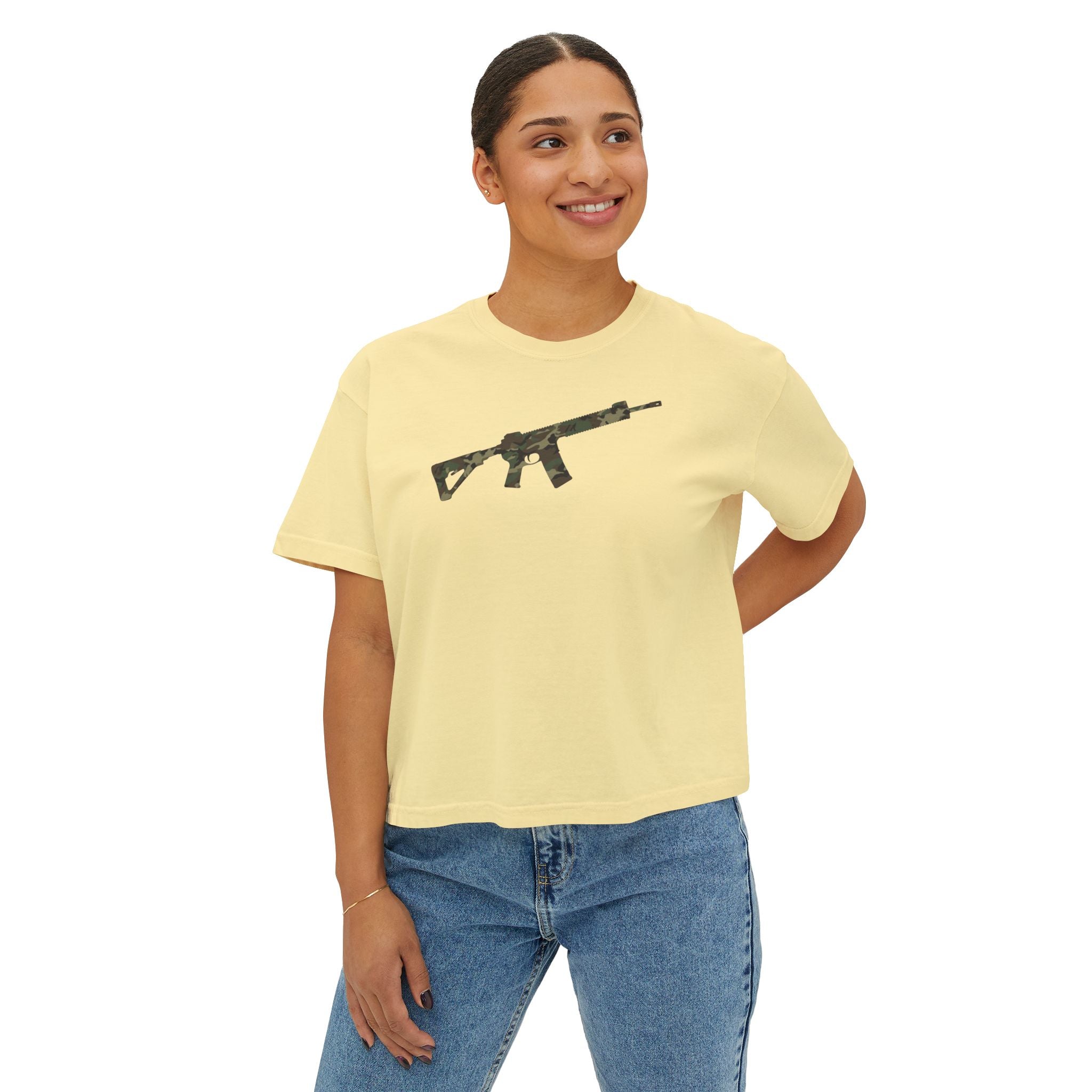 The Camo Collection-AR-Style Rifle- Women's Boxy Tee