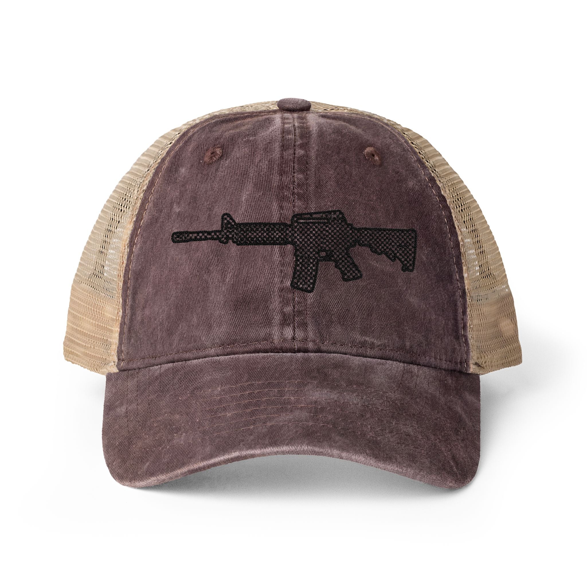 The Checker Collection- AR Rifle-Women's Washed Mesh-Back Cap