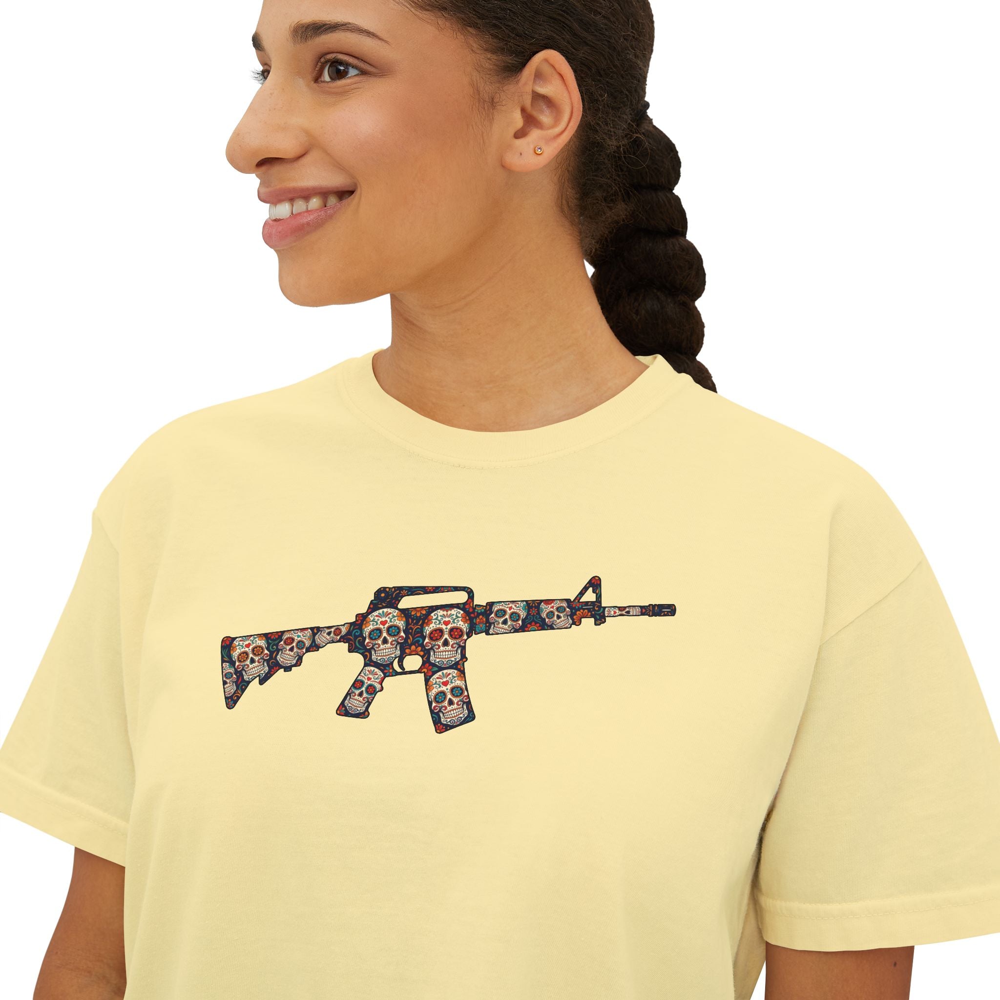 The Sugar Skull Collection -AR Rifle- Women’s Boxy Tee