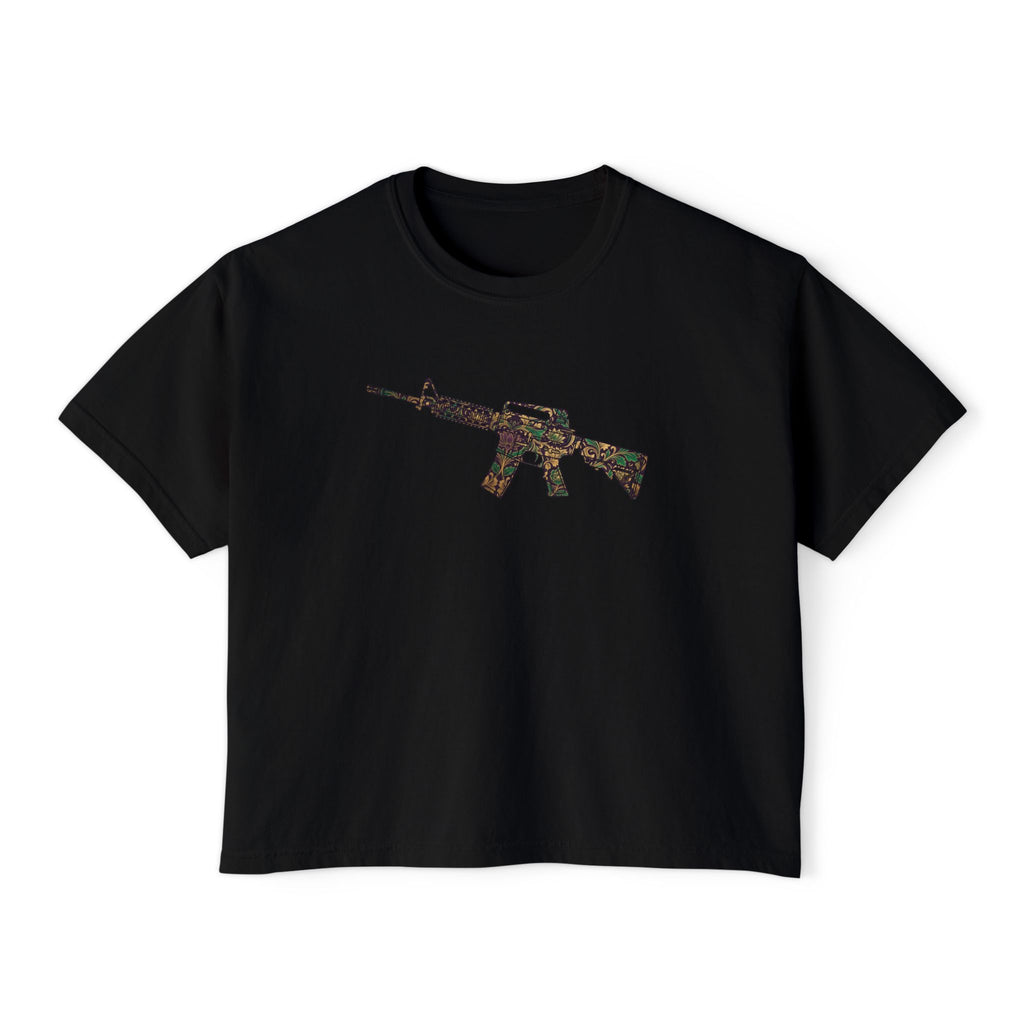 The Floral Collection- AR Rifle-Women's Boxy Tee