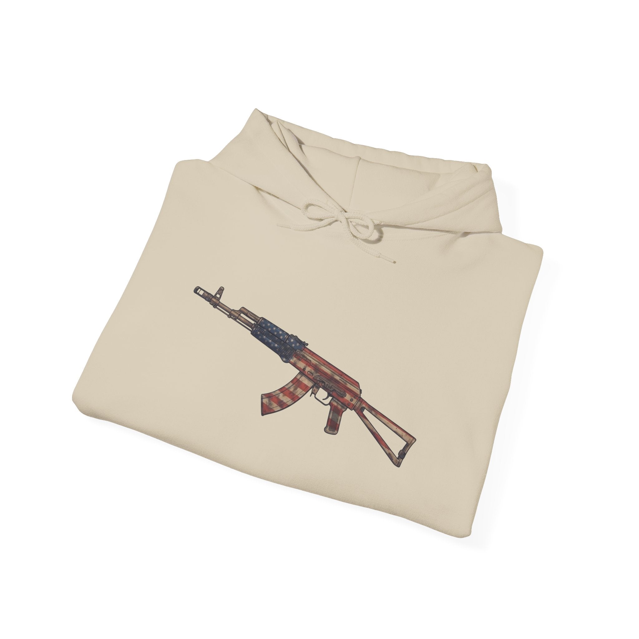 United States Flag AK-47 Graphic Hoodie