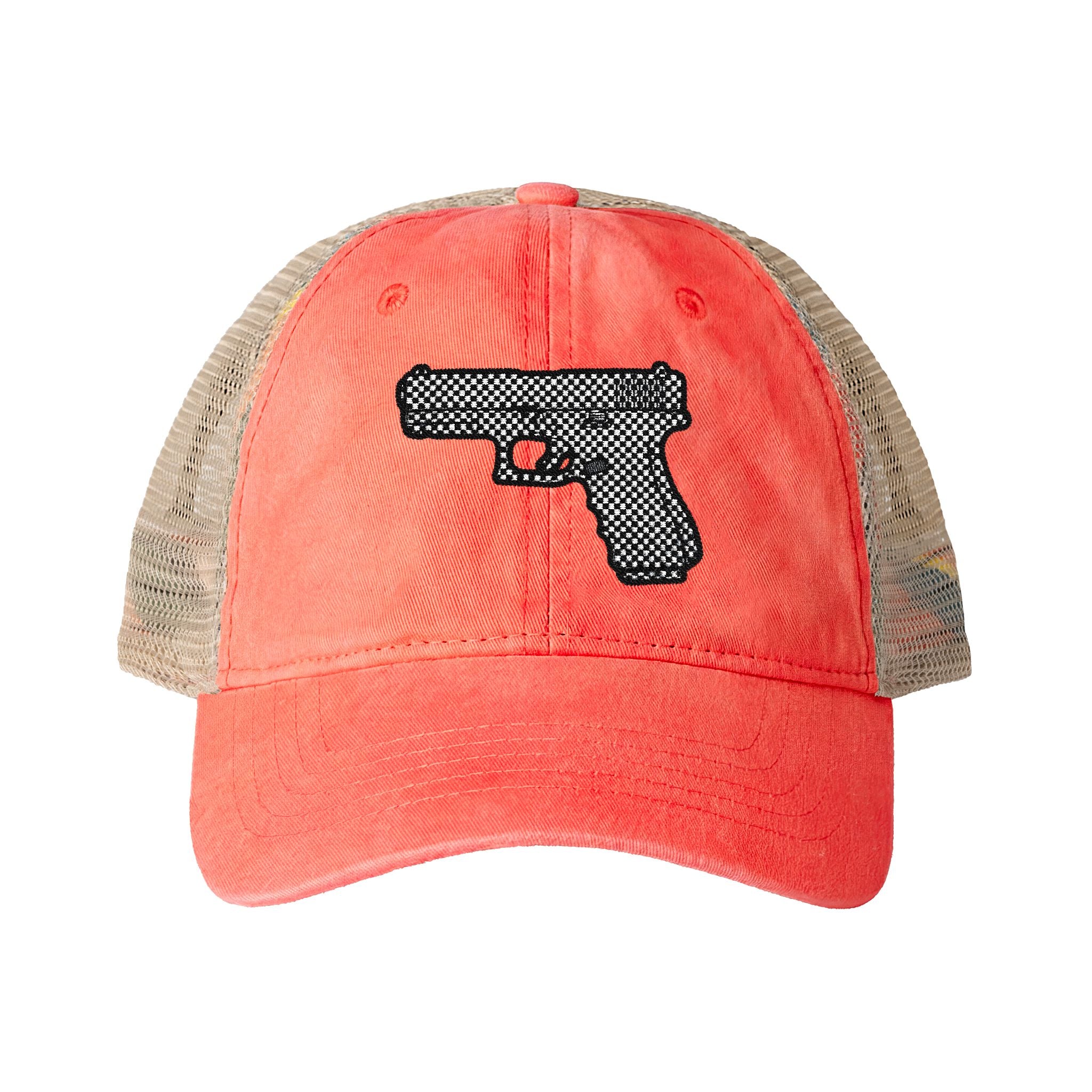 The Checker Collection-Pistol-Women's Washed Mesh-Back Cap