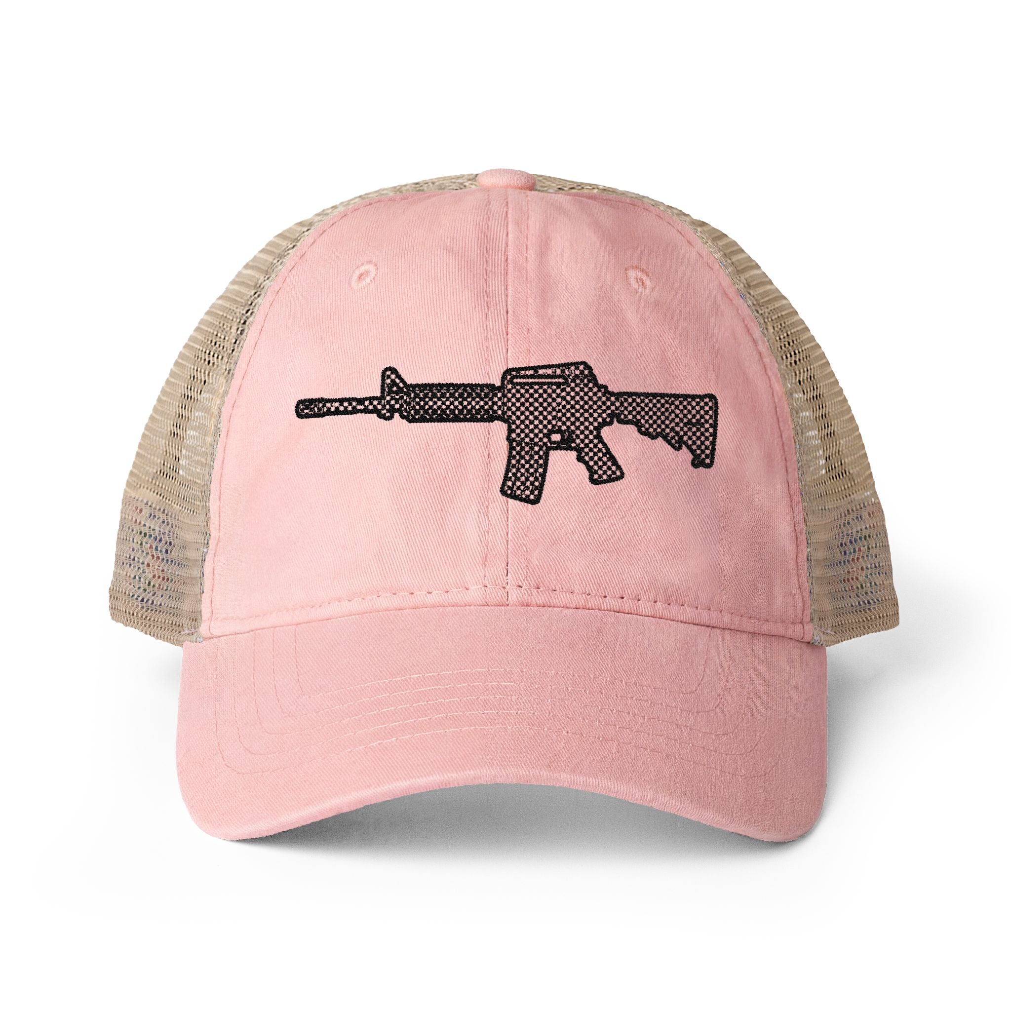 The Checker Collection- AR Rifle-Women's Washed Mesh-Back Cap