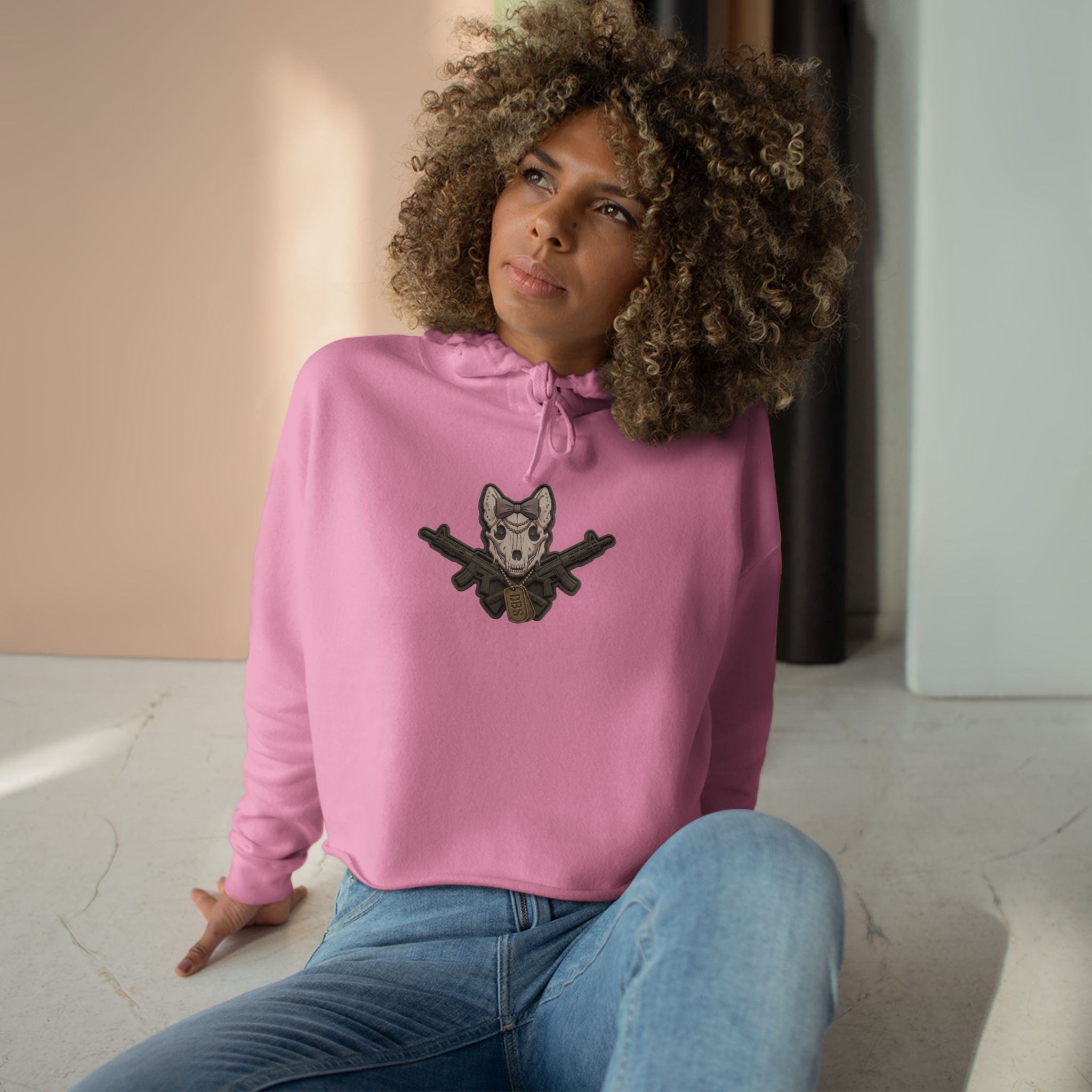 Cute Tactical Female K9Hoodie – Women’s Casual Graphic Cropped Sweatshirt