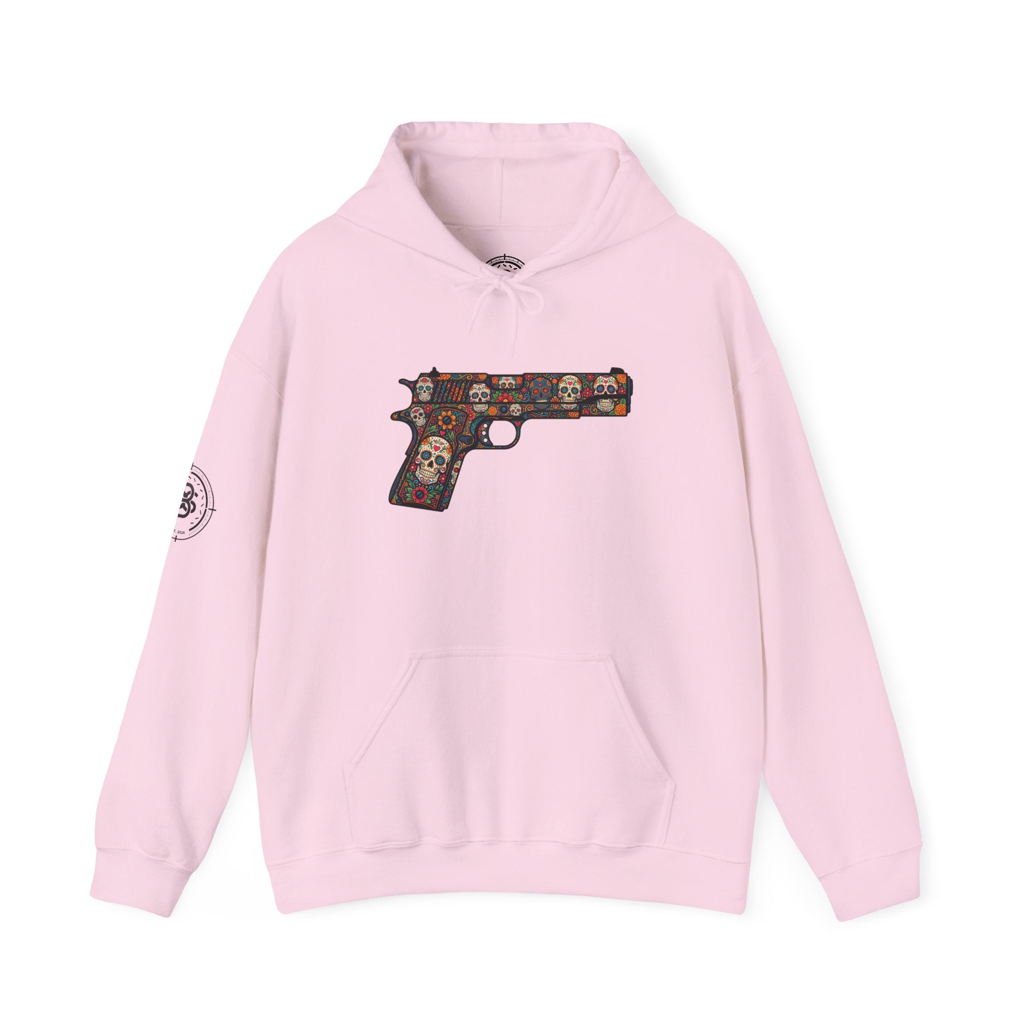 Sugar Skull Pistol Graphic Hoodie