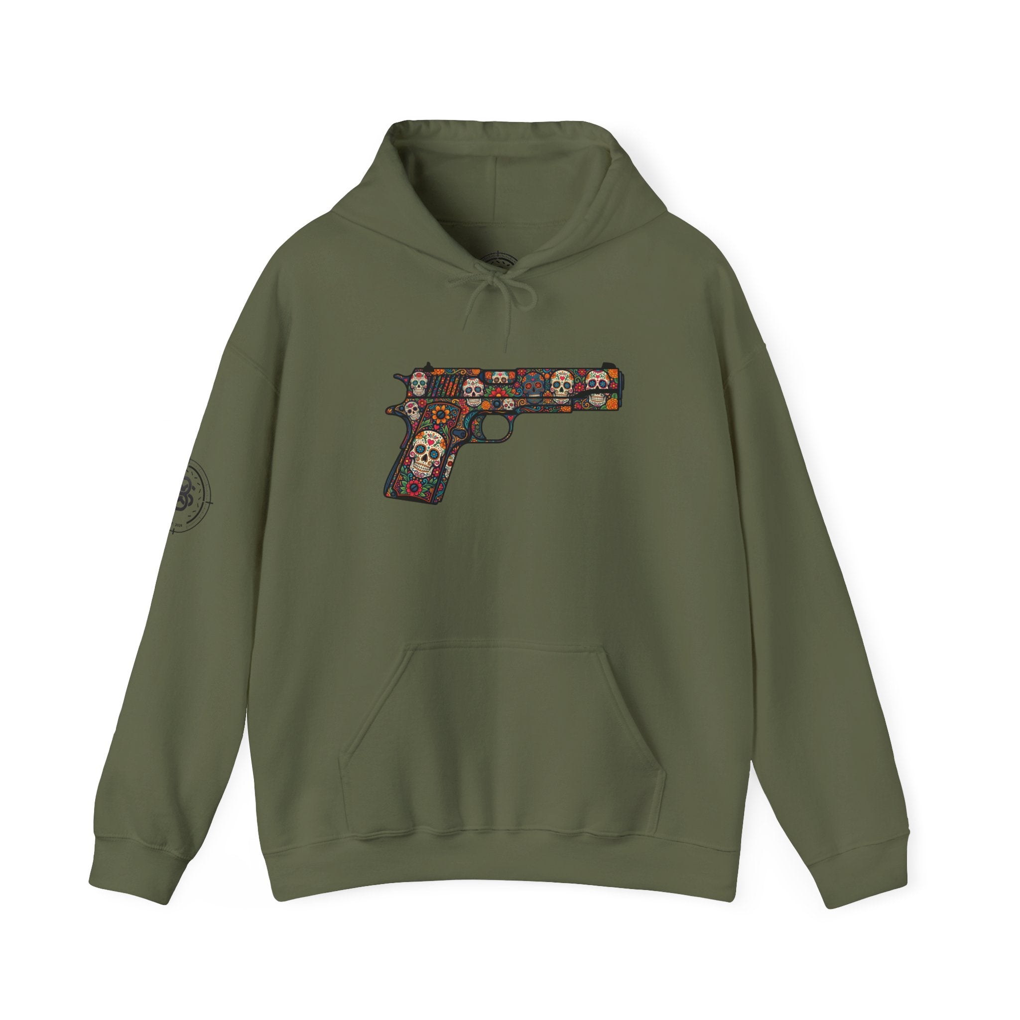 Sugar Skull Pistol Graphic Hoodie