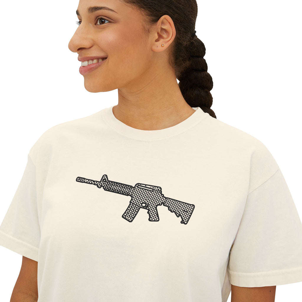 The Checker Collection-AR Rifle-Women's Boxy Tee