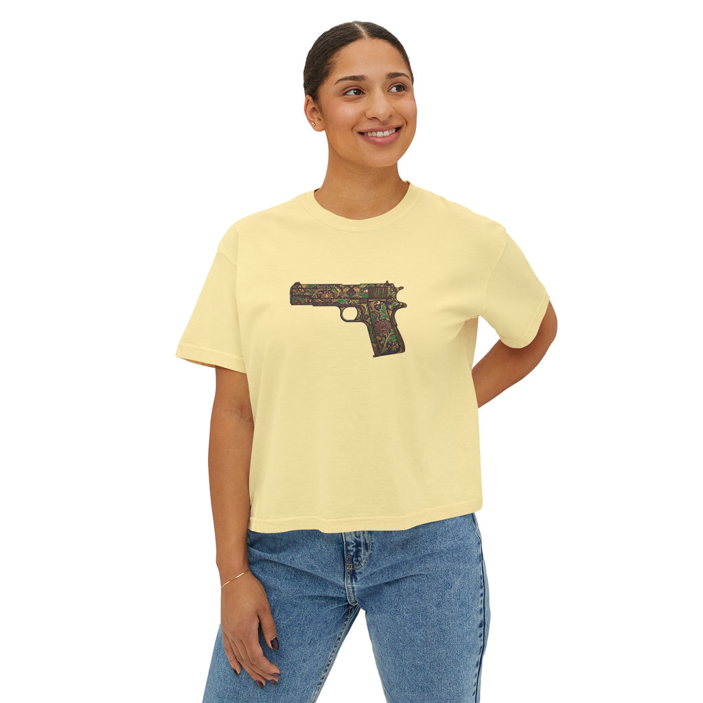 The Floral Collection-Pistol- Women's Boxy Tee
