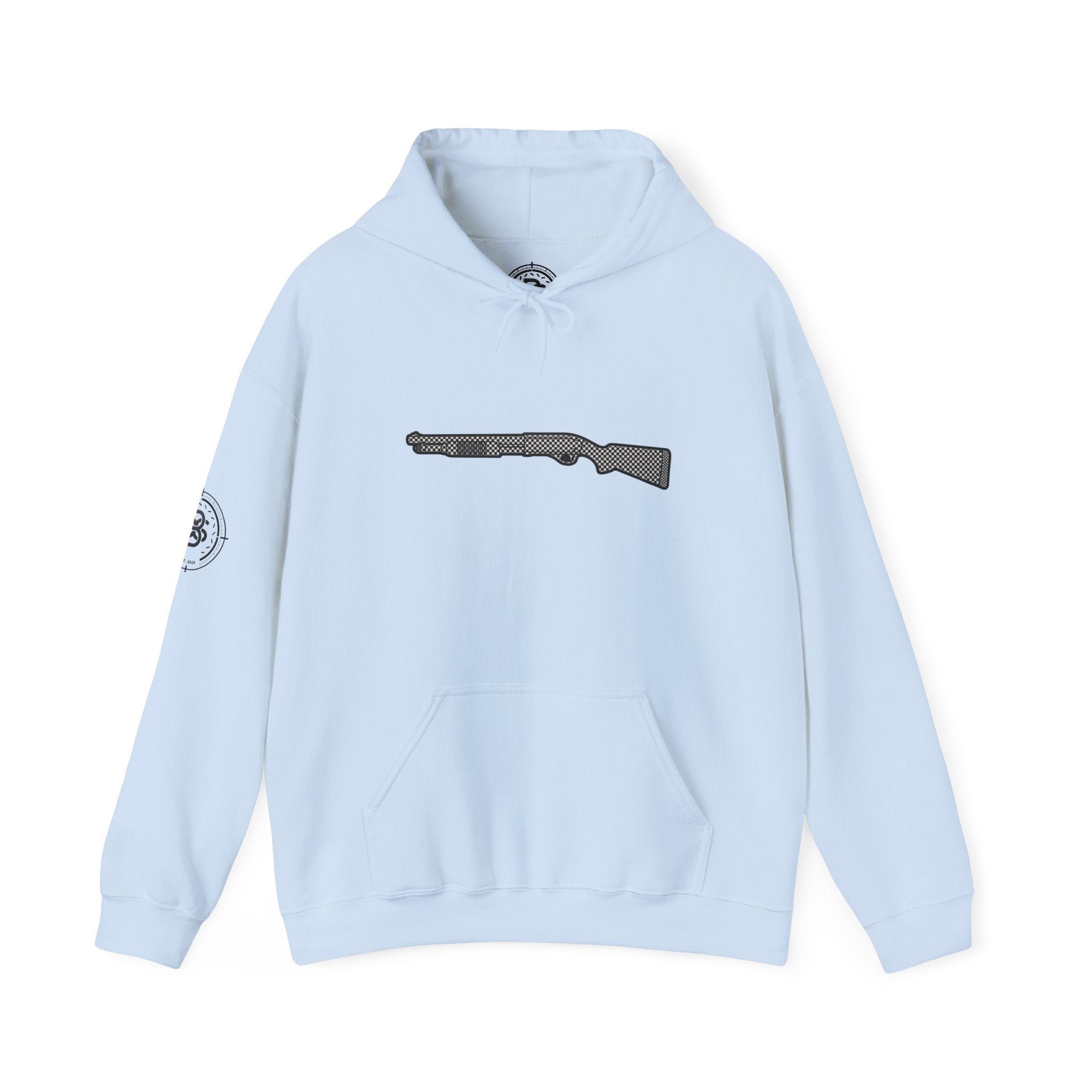 Checkered Shotgun Graphic Hoodie