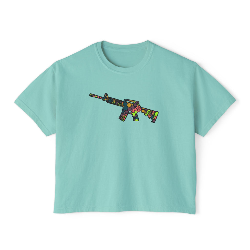 The Dots Collection- AR-15 Graphic-Women's Boxy Tee