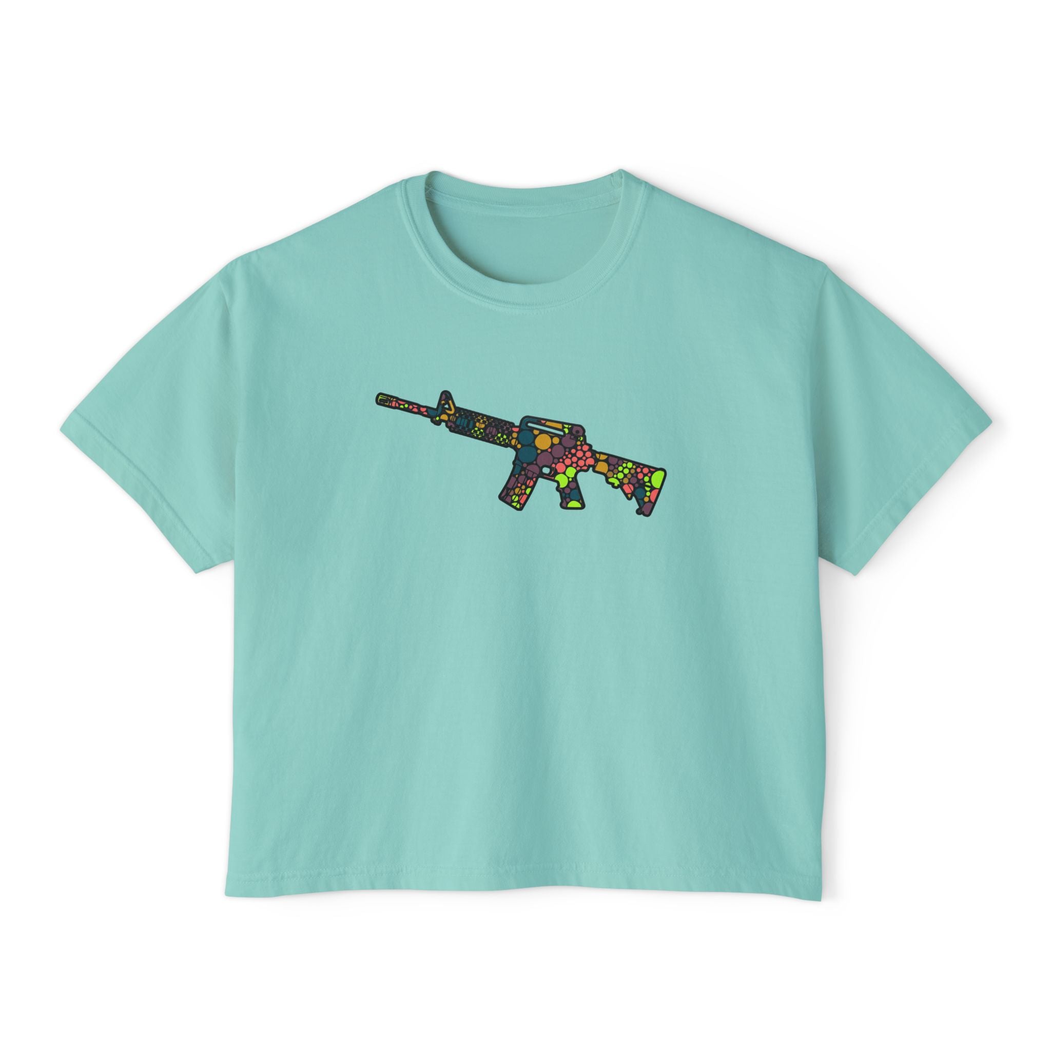 The Dots Collection- AR-15 Graphic-Women's Boxy Tee