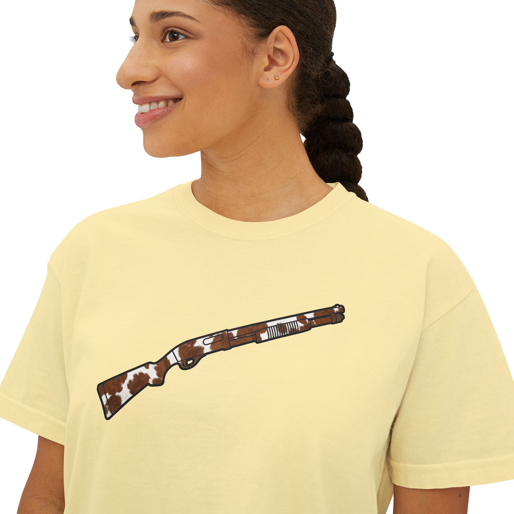 The Cowhide Collection-Shotgun-Women's Boxy Tee