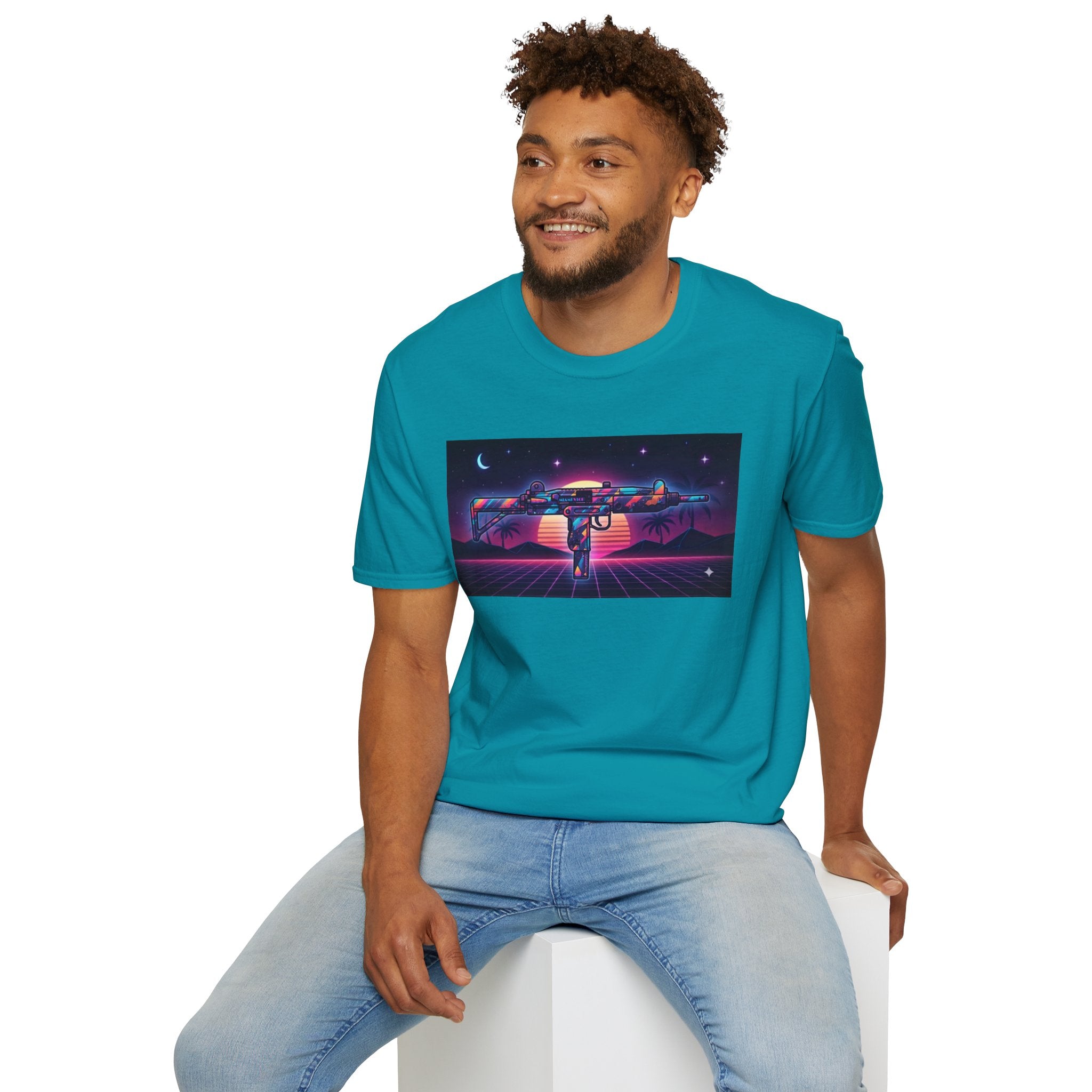 The Men's Collection- 80's Retro UZI-Softstyle T-Shirt