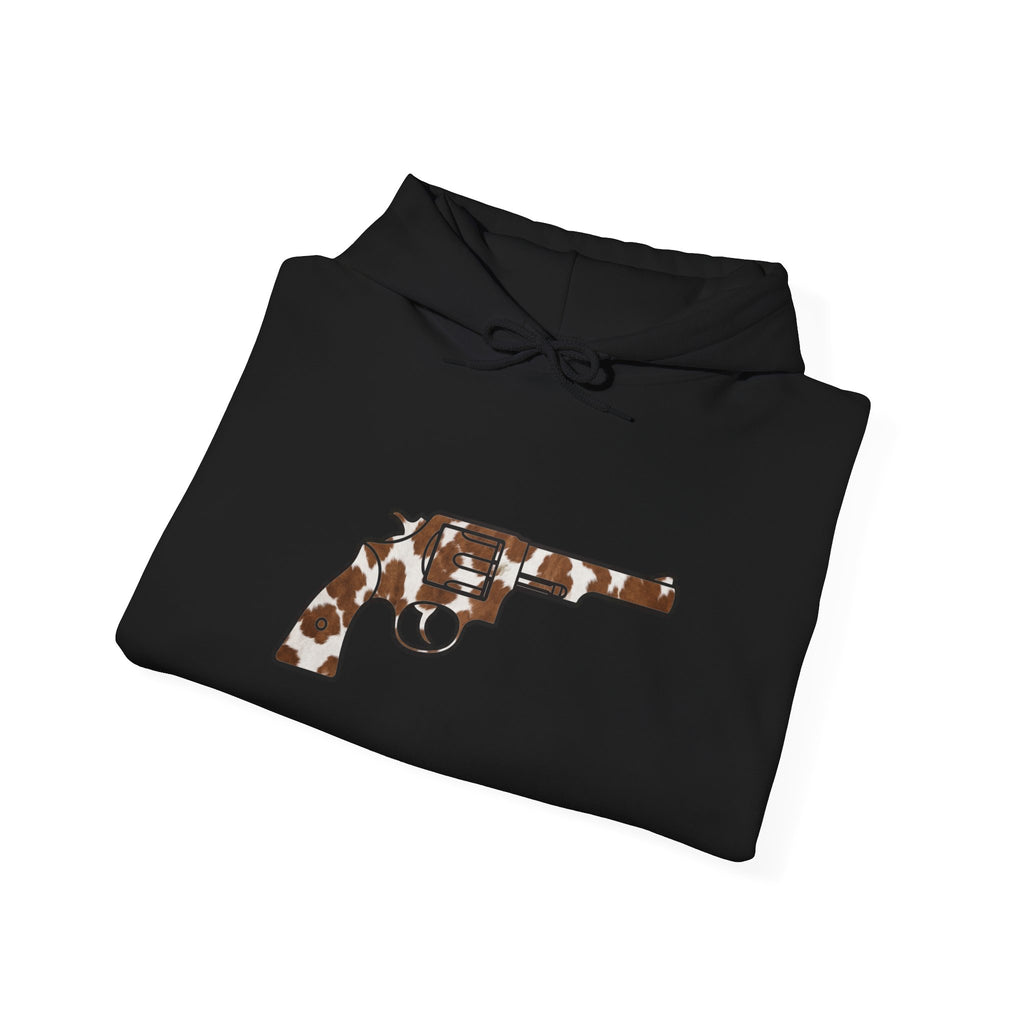 Cowhide Revolver Silhouette Hoodie Unisex