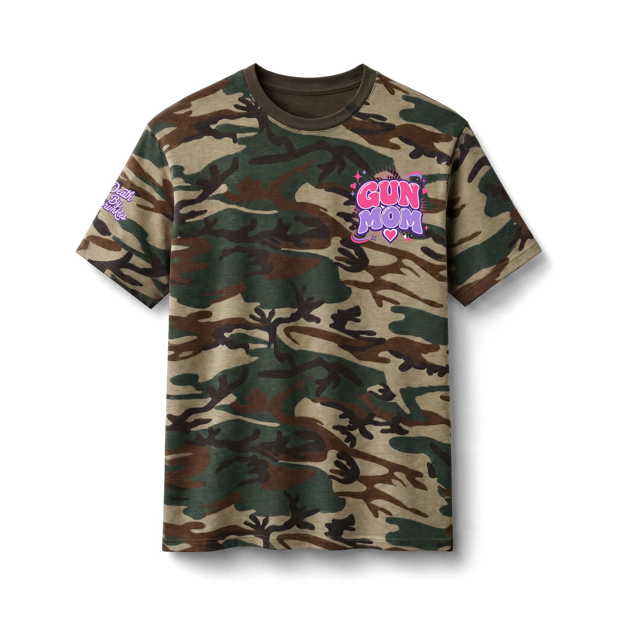 "GUN MOM" Graphic Cotton Shirt