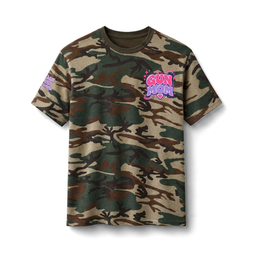 "GUN MOM" Graphic Cotton Shirt