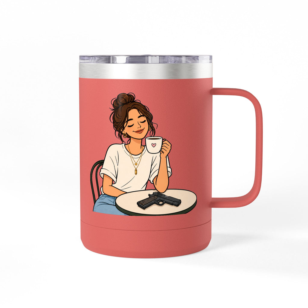Beans and Bullets-15oz Travel Mug Tumbler