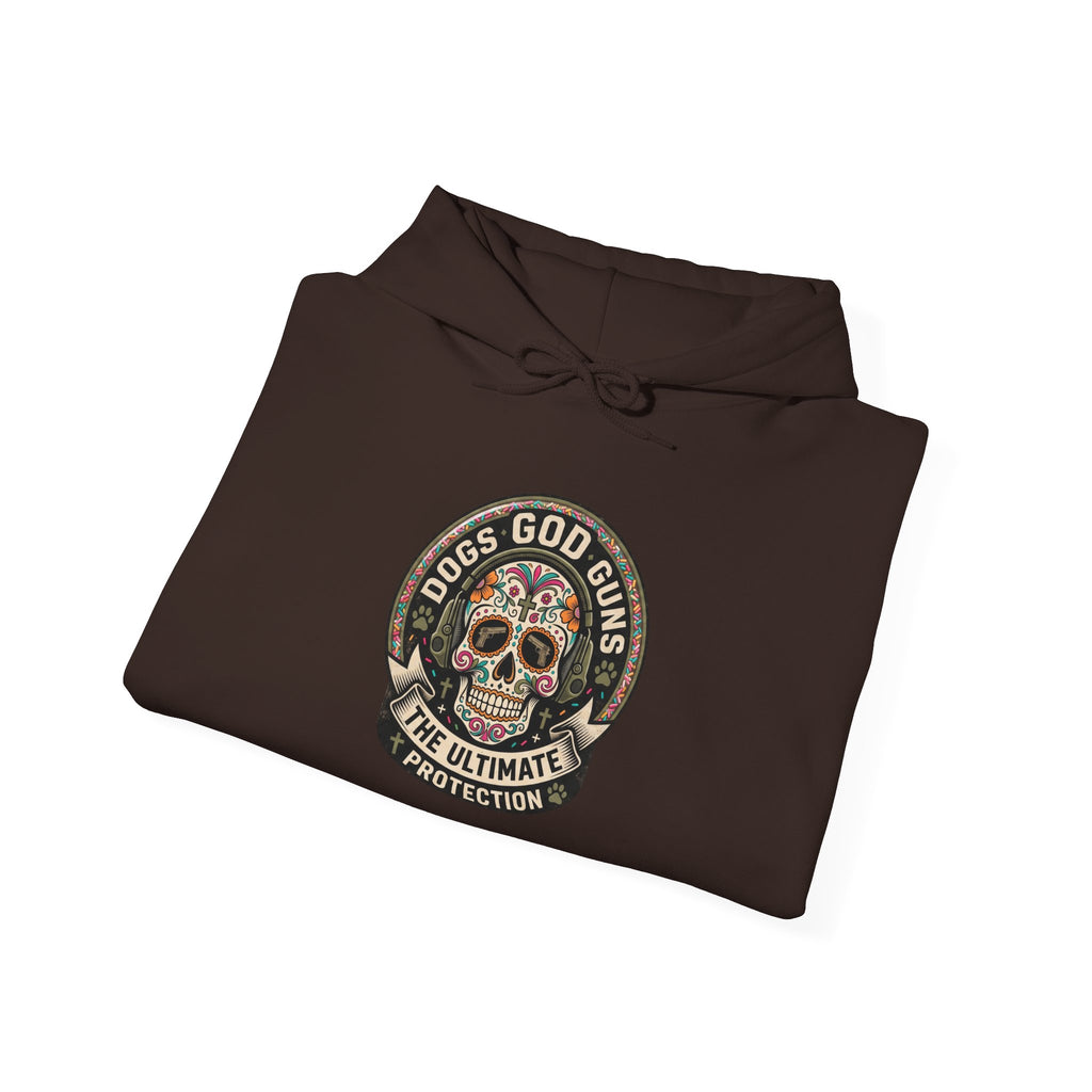 "Dogs God Guns: The Ultimate Protection- Graphic Hoodie