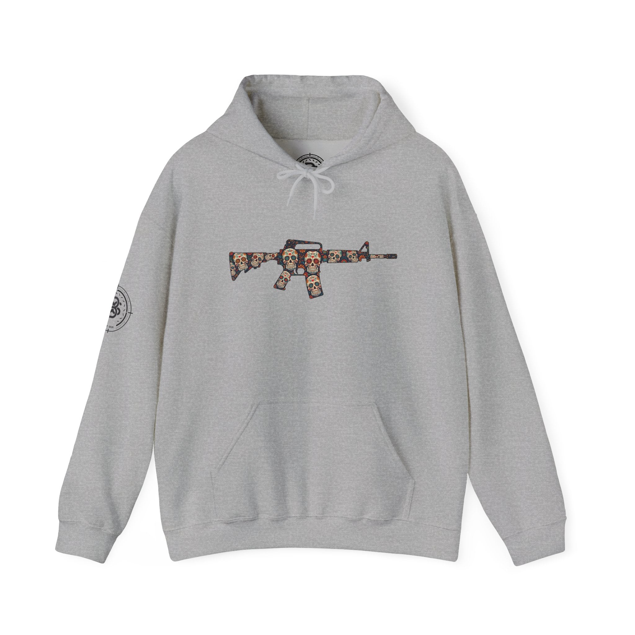 Sugar Skull AR-Style Rifle Graphic Hoodie