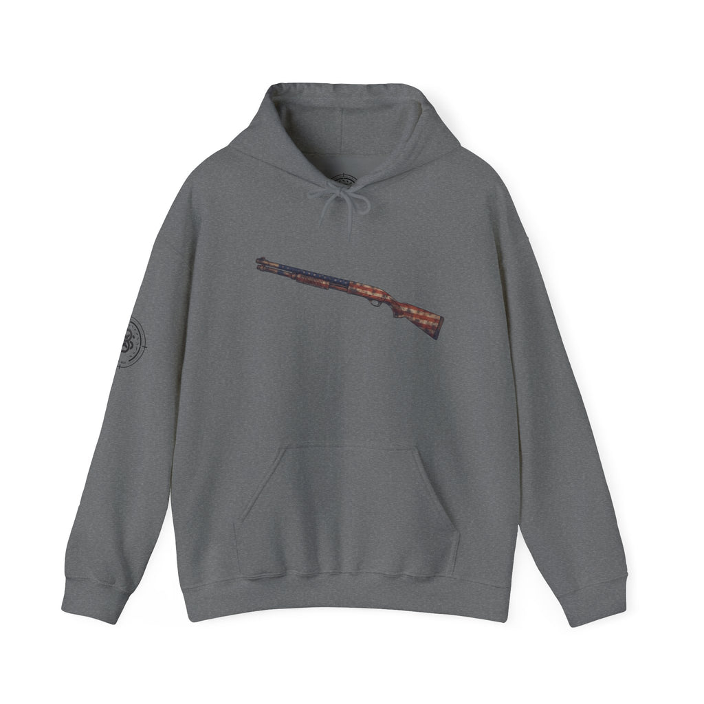 United States Flag Shotgun Graphic Hoodie
