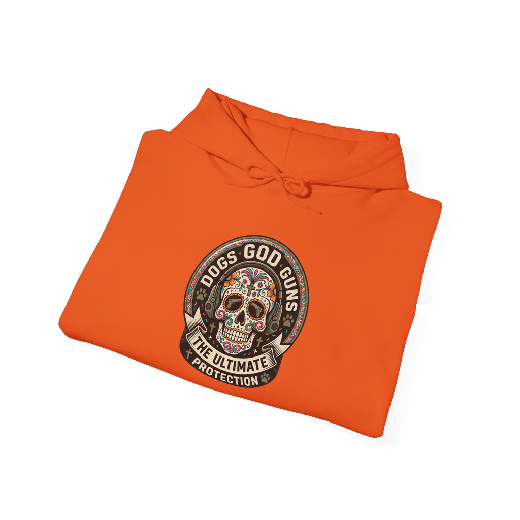 "Dogs God Guns: The Ultimate Protection- Graphic Hoodie