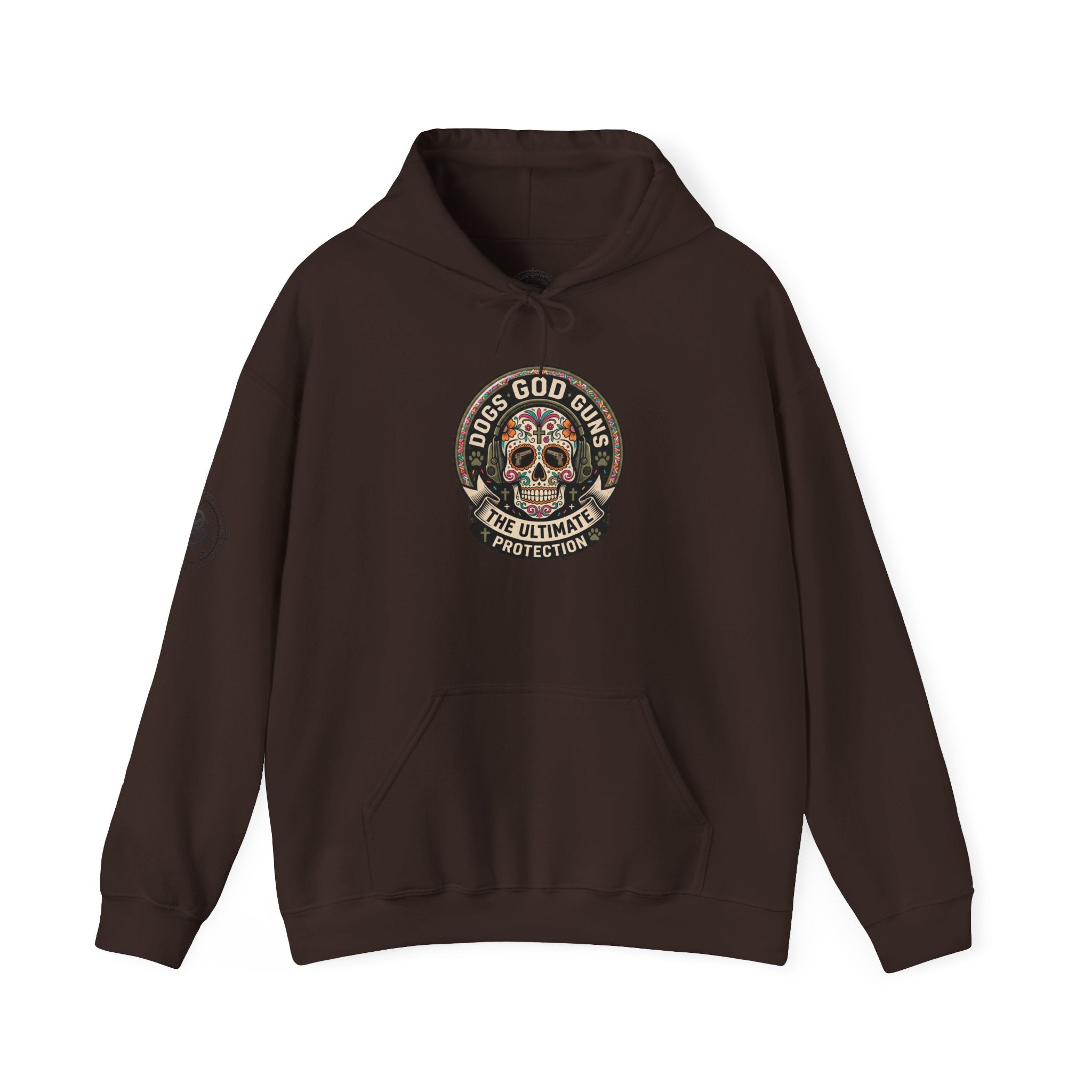 "Dogs God Guns: The Ultimate Protection- Graphic Hoodie