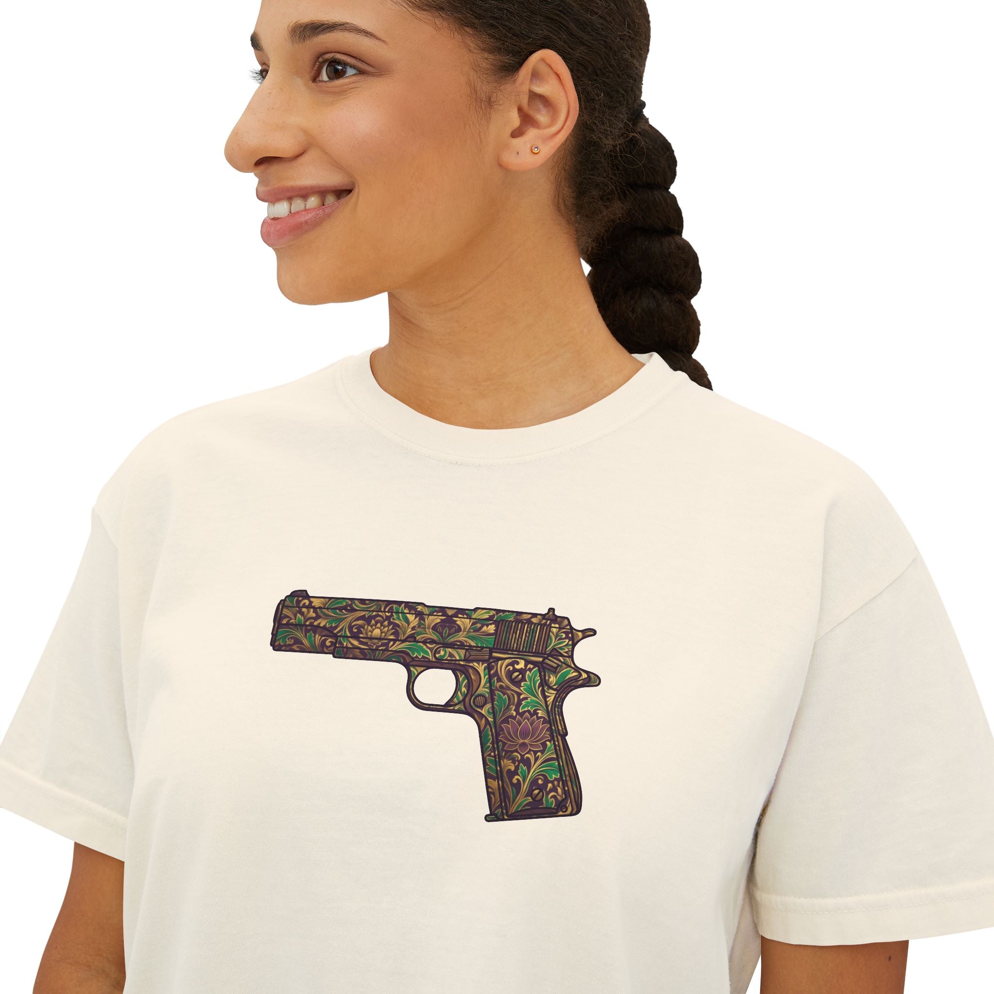 The Floral Collection-Pistol- Women's Boxy Tee