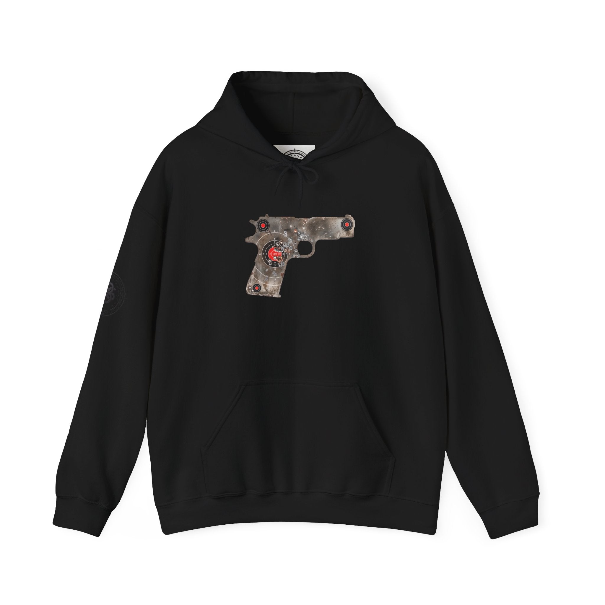 Vintage Metal Pistol Graphic Hoodie